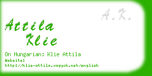 attila klie business card